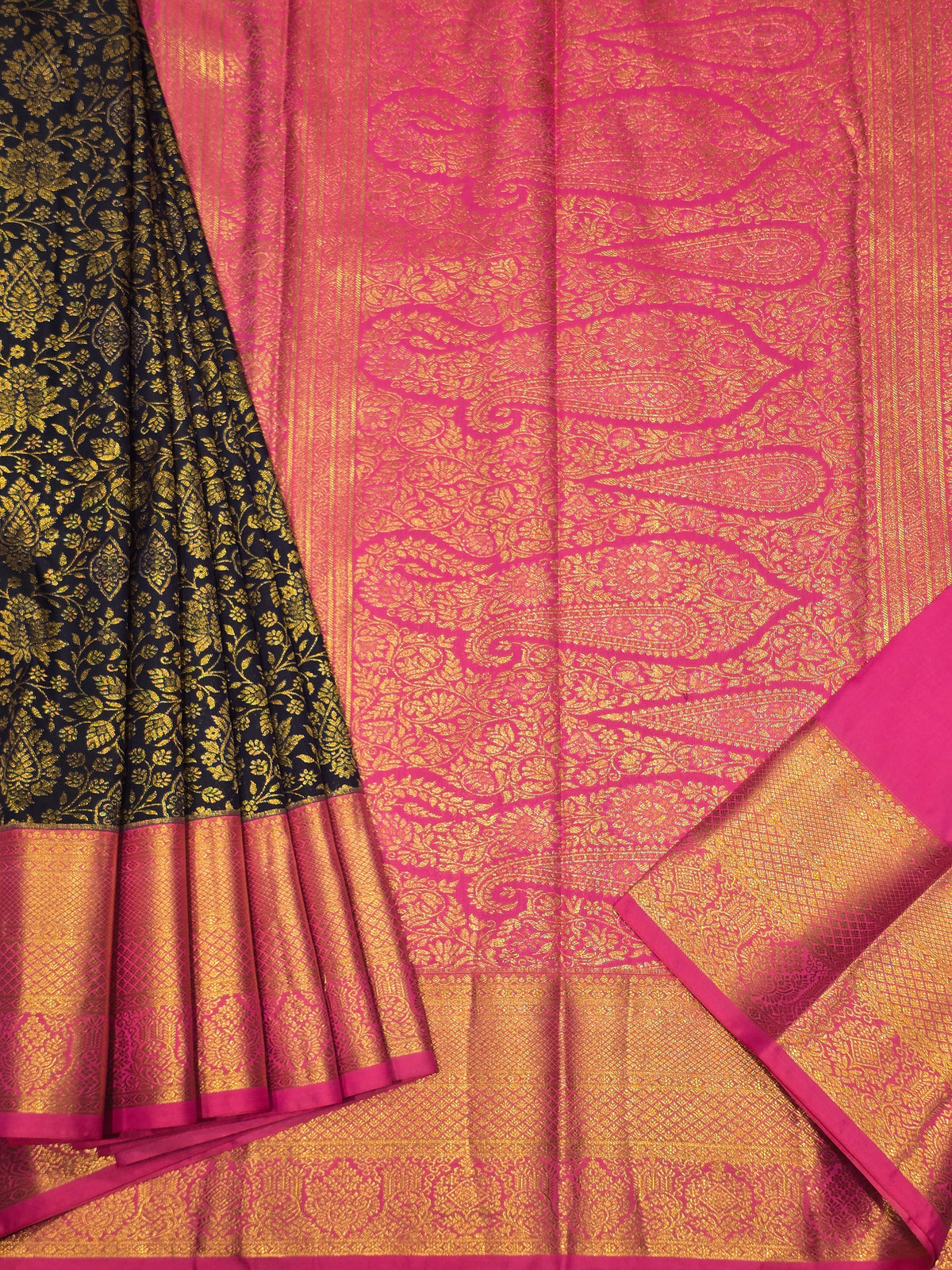 traditional Indian semi-silk saree