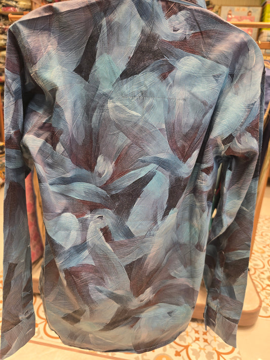 Boys Satin Printed Shirt – Full Sleeves | Party Wear