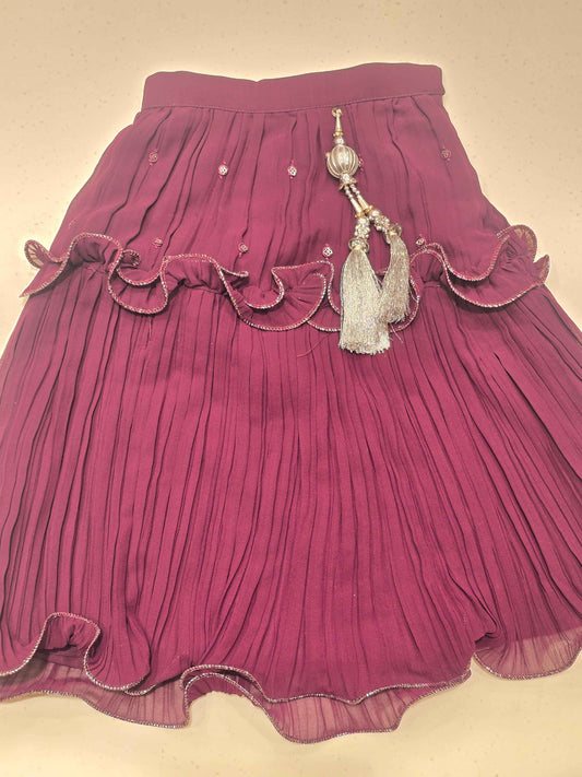 Girl's Patola print lehenga choli.