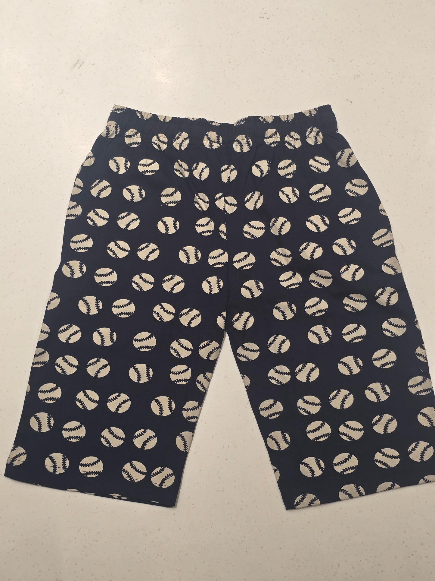 Boys Blue Cotton ¾ Elastic Waist Bottom