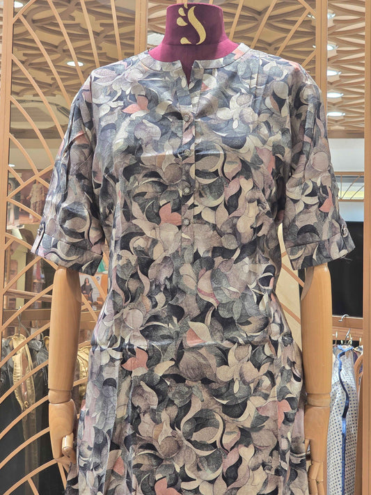 Printed cotton material kurta for women