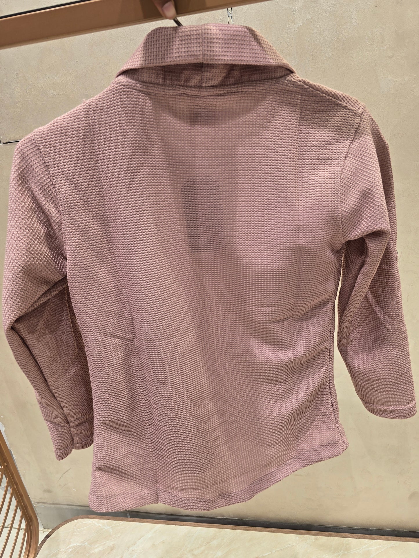 Peach Jute Sturg with Printed White T-Shirt (Two-Piece Boys Set)