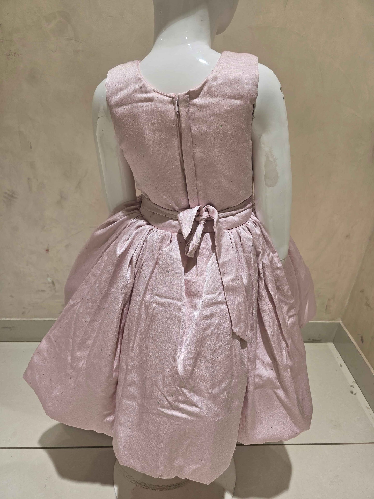Lavender Satin Crepe Baby Frock for Girls