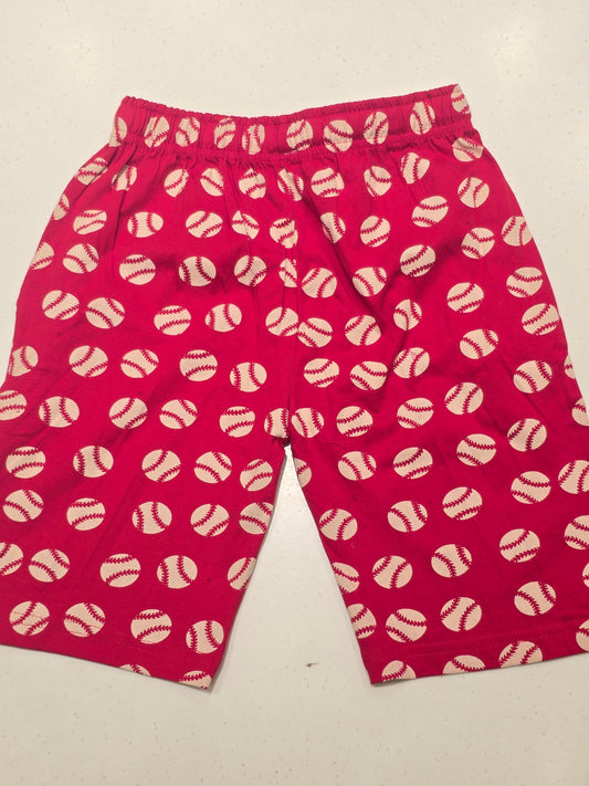 Red Cotton Shorts for Boys