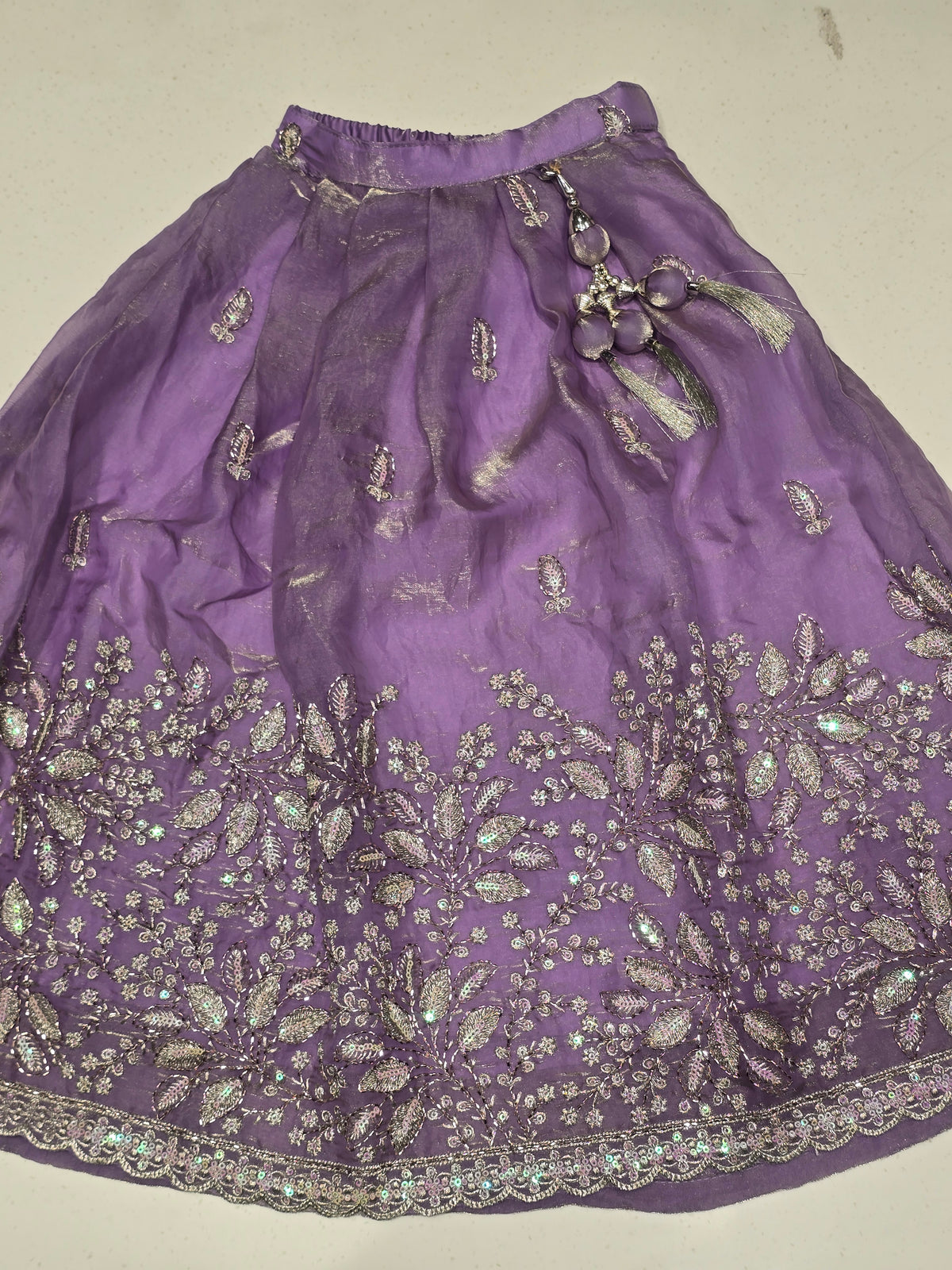 Purple color grand lehanga for your baby girl