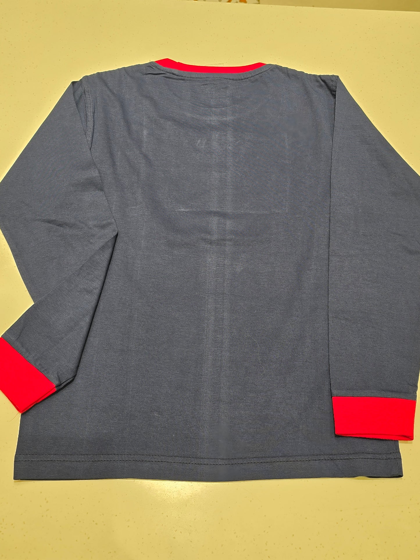 navy blue regular-fit long-sleeve graphic T-shirt for boys