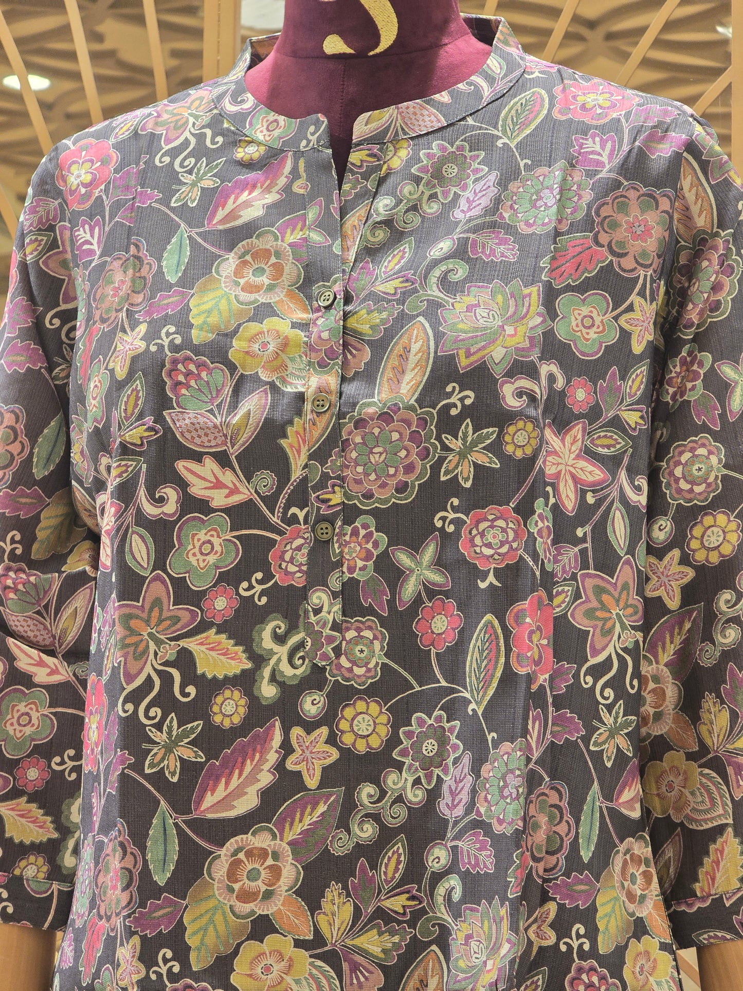 Printed cotton material short kurta for women
