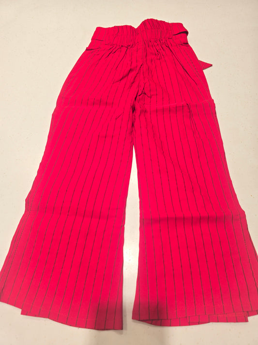 Red Stretchable Palazzo Pants for Girls