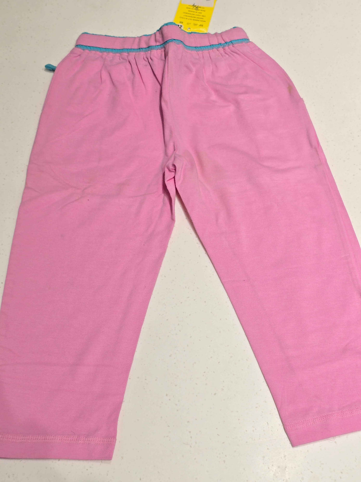 pink cotton capri pants for girls,