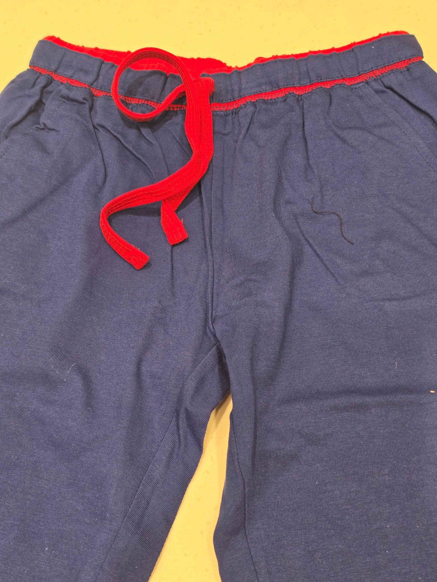 Cotton material blue colour ¾ capri for girl
