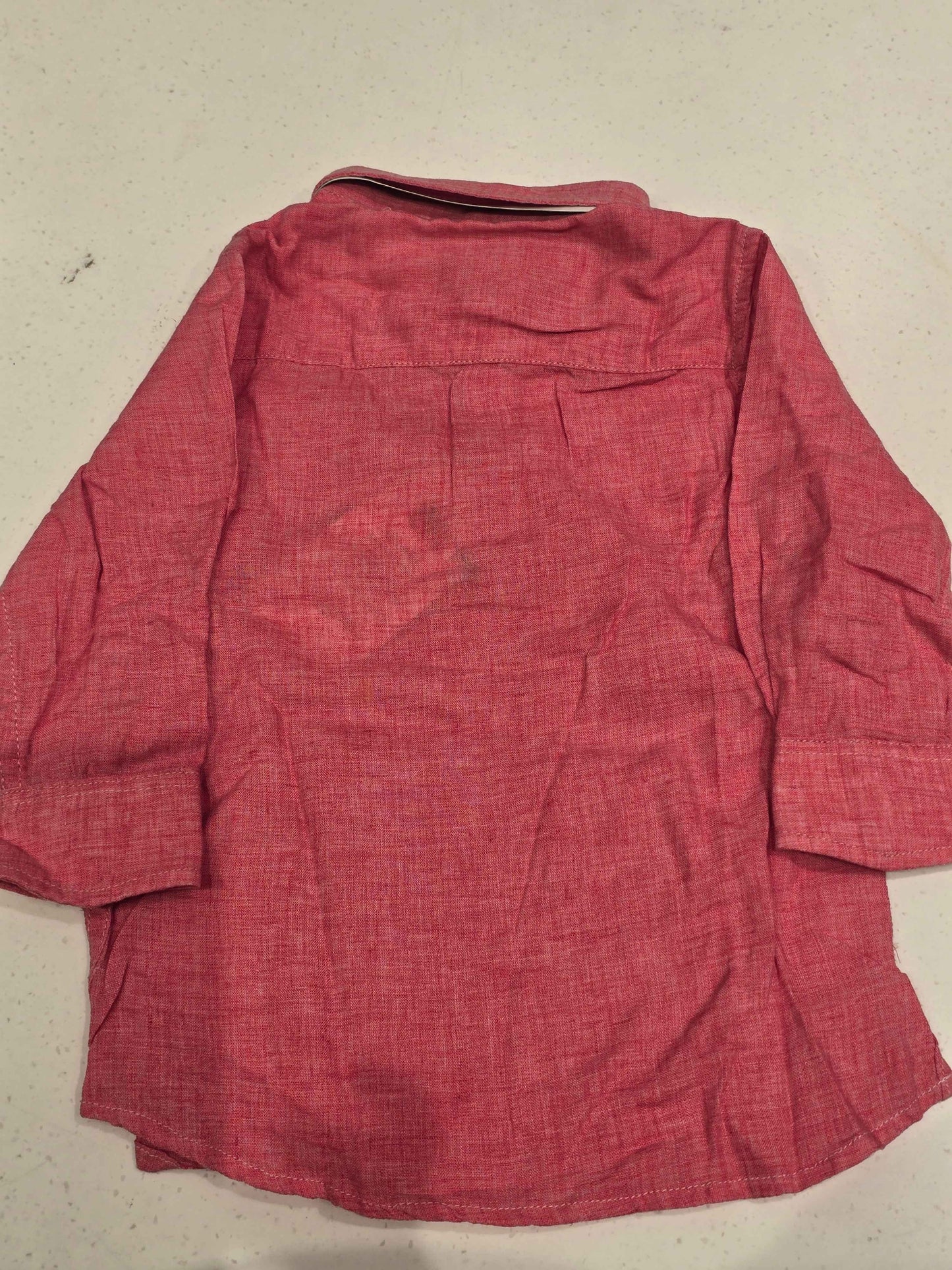 Lenin cotton material rust color kurta for boy wuth colar neck
