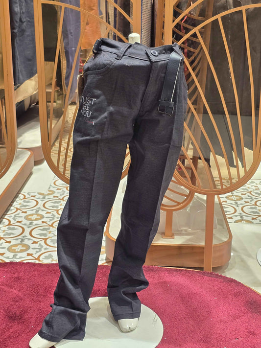 Boys Black Cotton Pant
