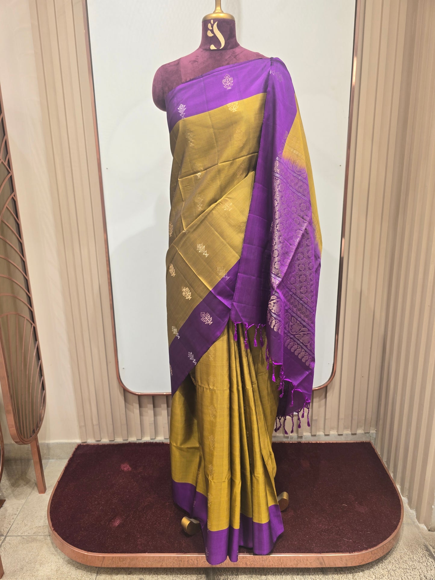 Mehendi Green Pure Soft Silk Saree