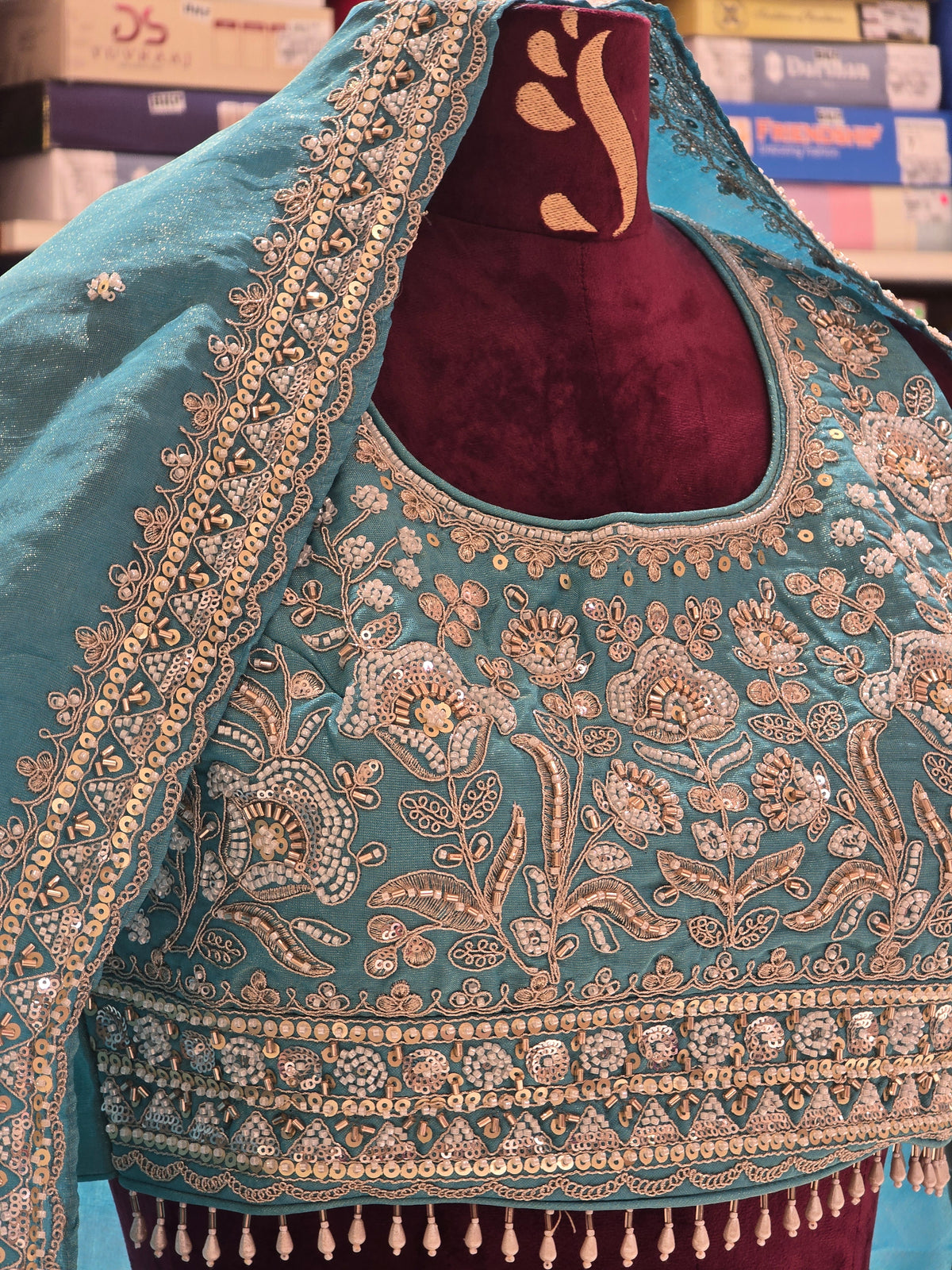 turquoise blue lehenga choli,