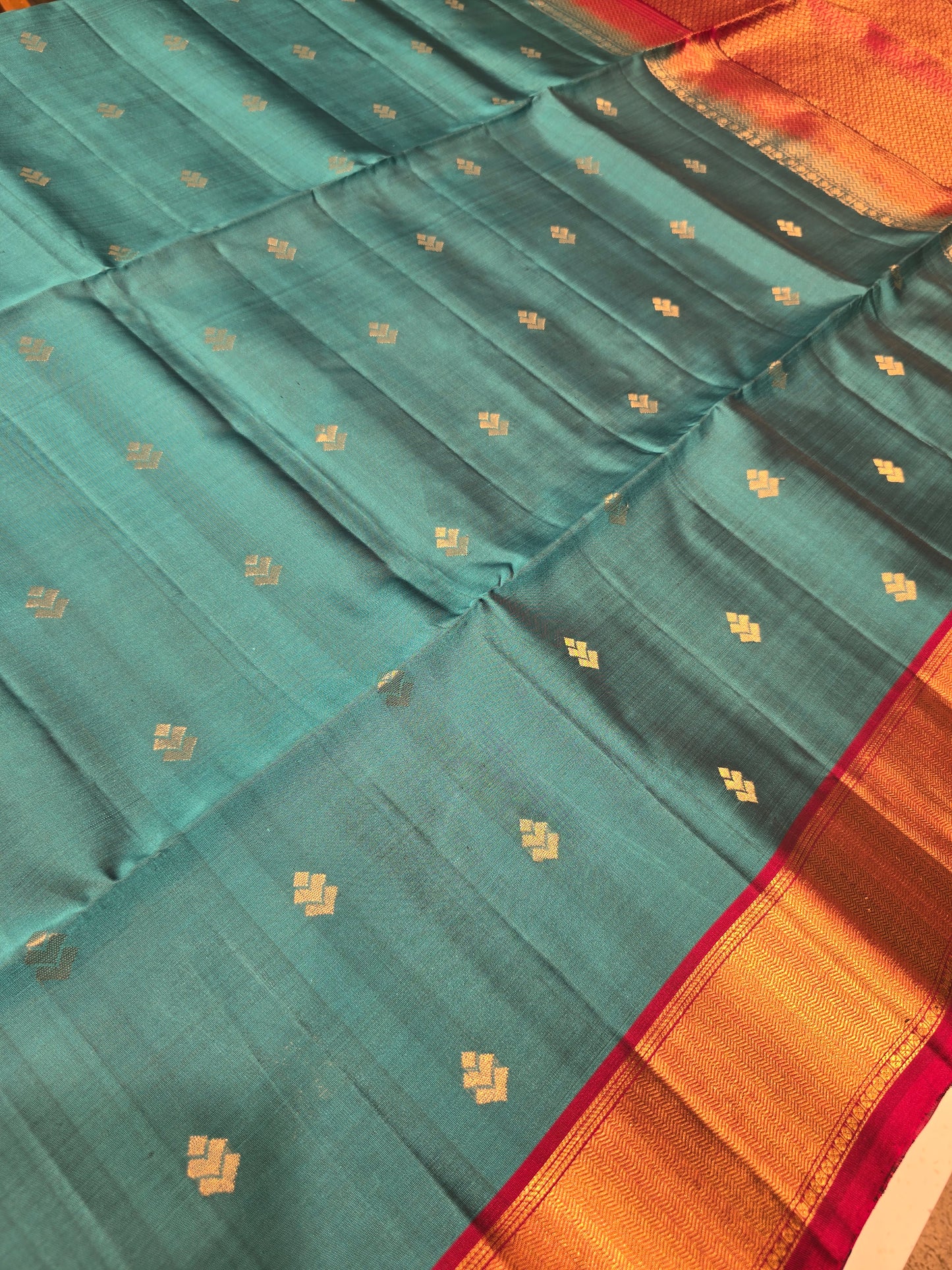 Pure Soft Silk Saree with Fancy Butta & Traditional Zari Border | Festive & Wedding Silk Saree for Women