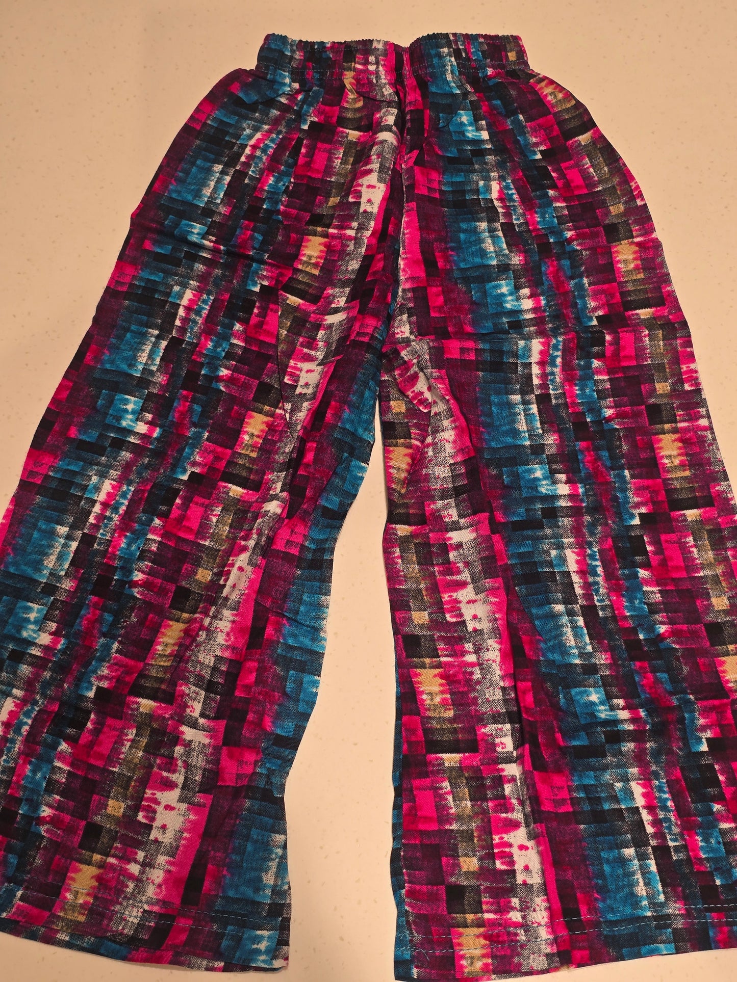 Cotton material multi color with strips pattren palzo pant for girl