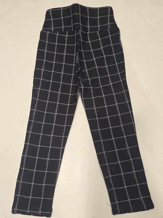 Checked Stretchable Pants for Girls