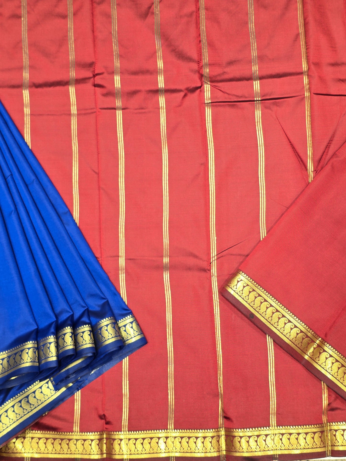 Semi Mix Saree with Mango Border