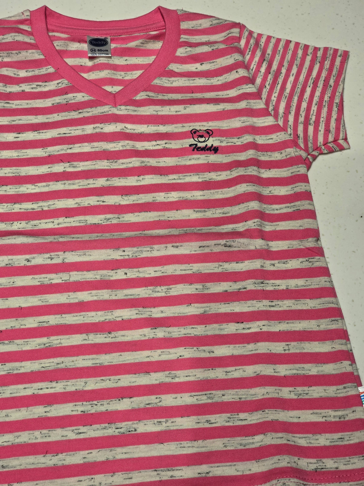 Girls Dual Colour Cotton Half Sleeve T Shirt