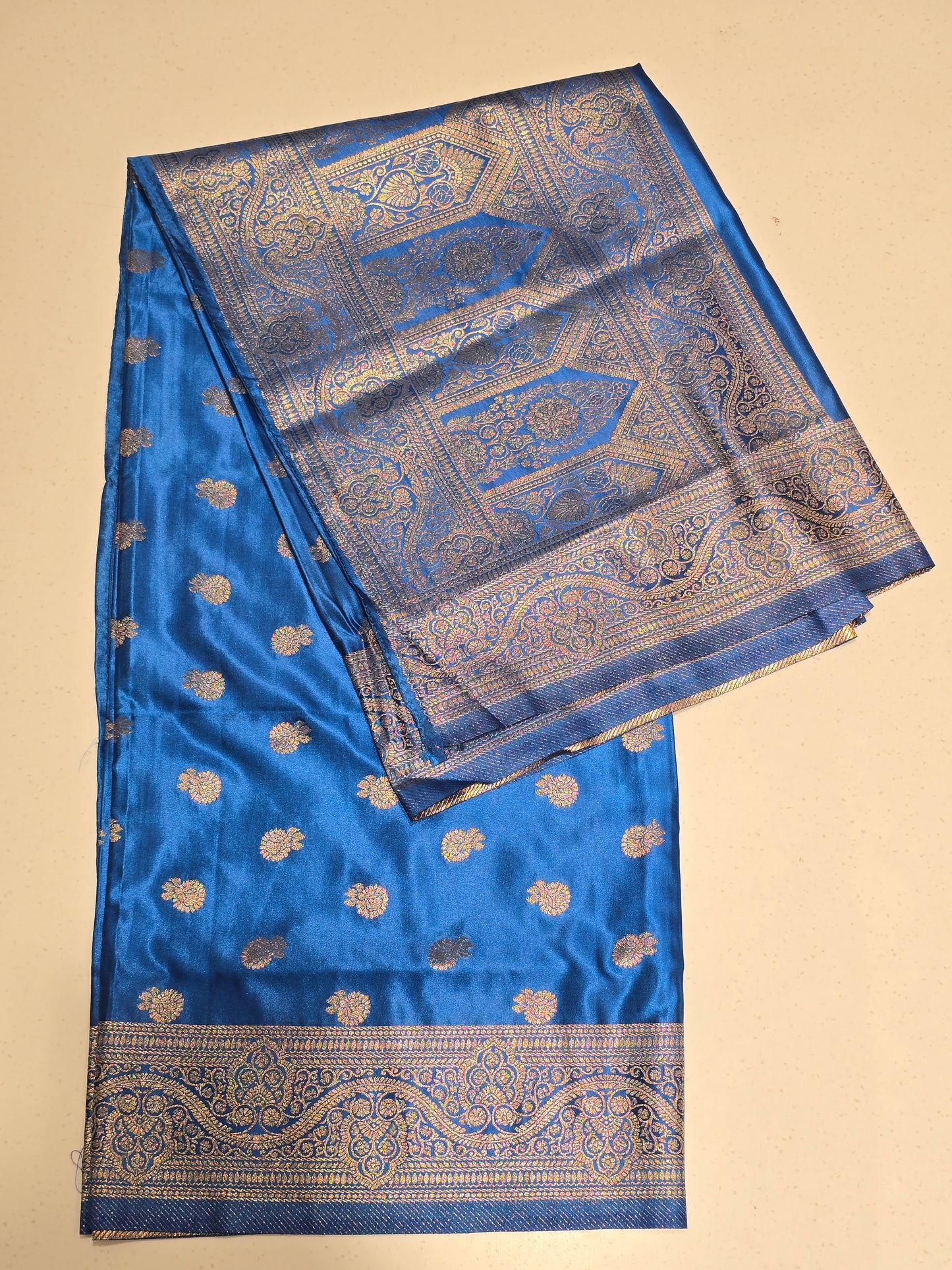 Women Peach Tissue Silk Semi Stitched Half Saree Set