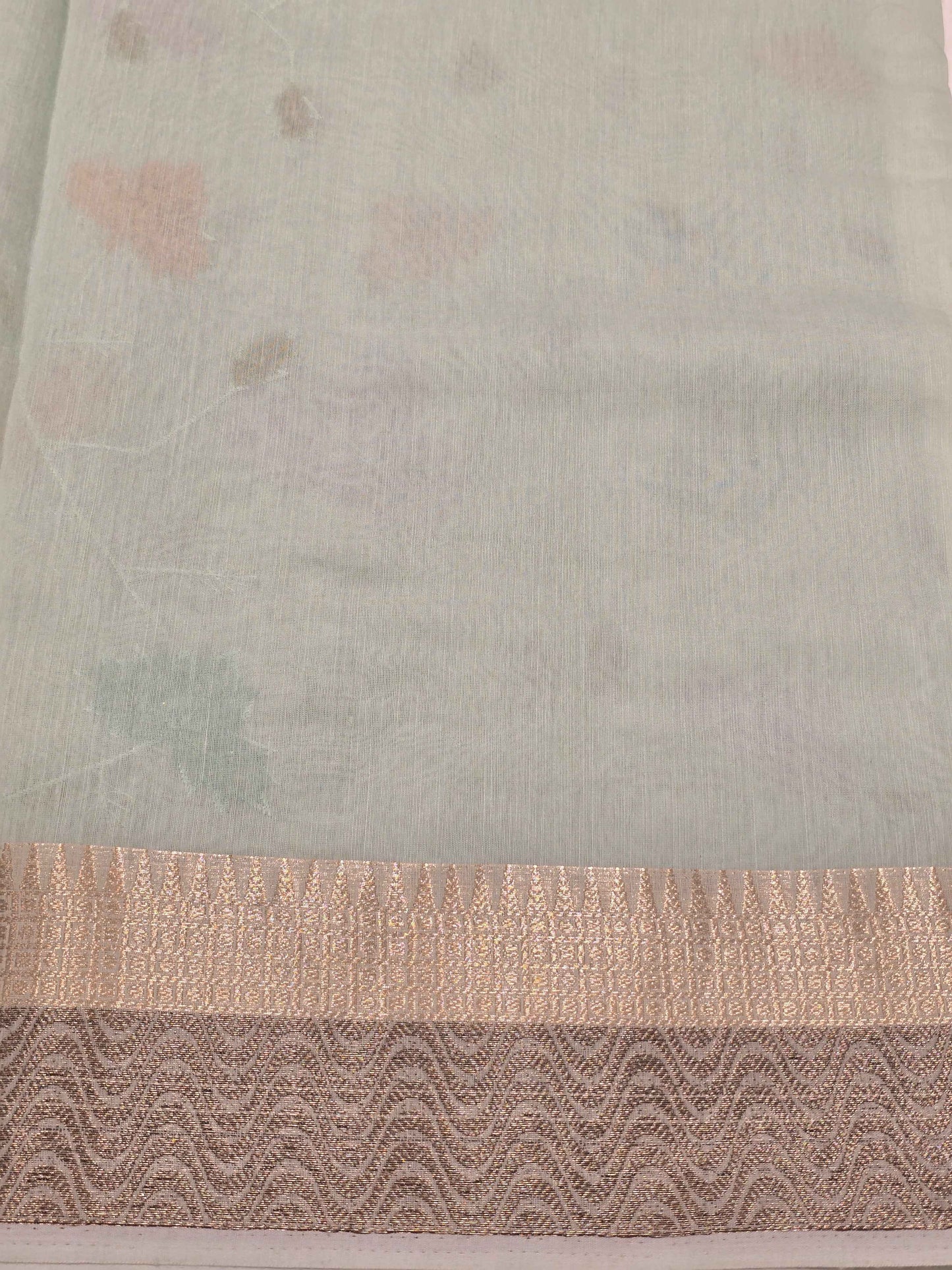 Tussar material multi colour embroidery with sequins work