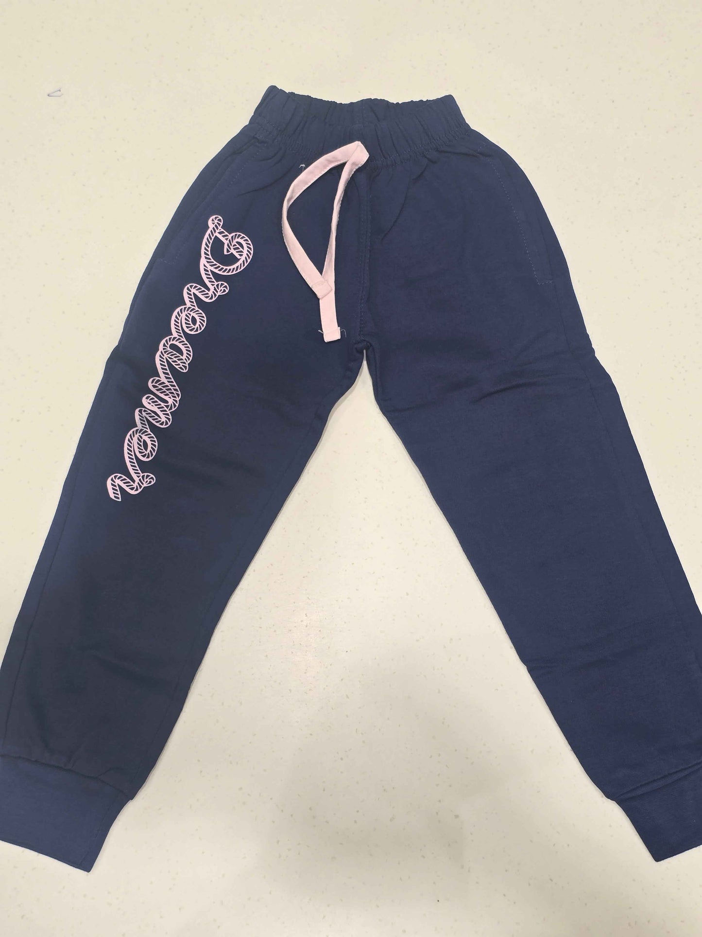 Cotton material blue color daily wear pant for girl