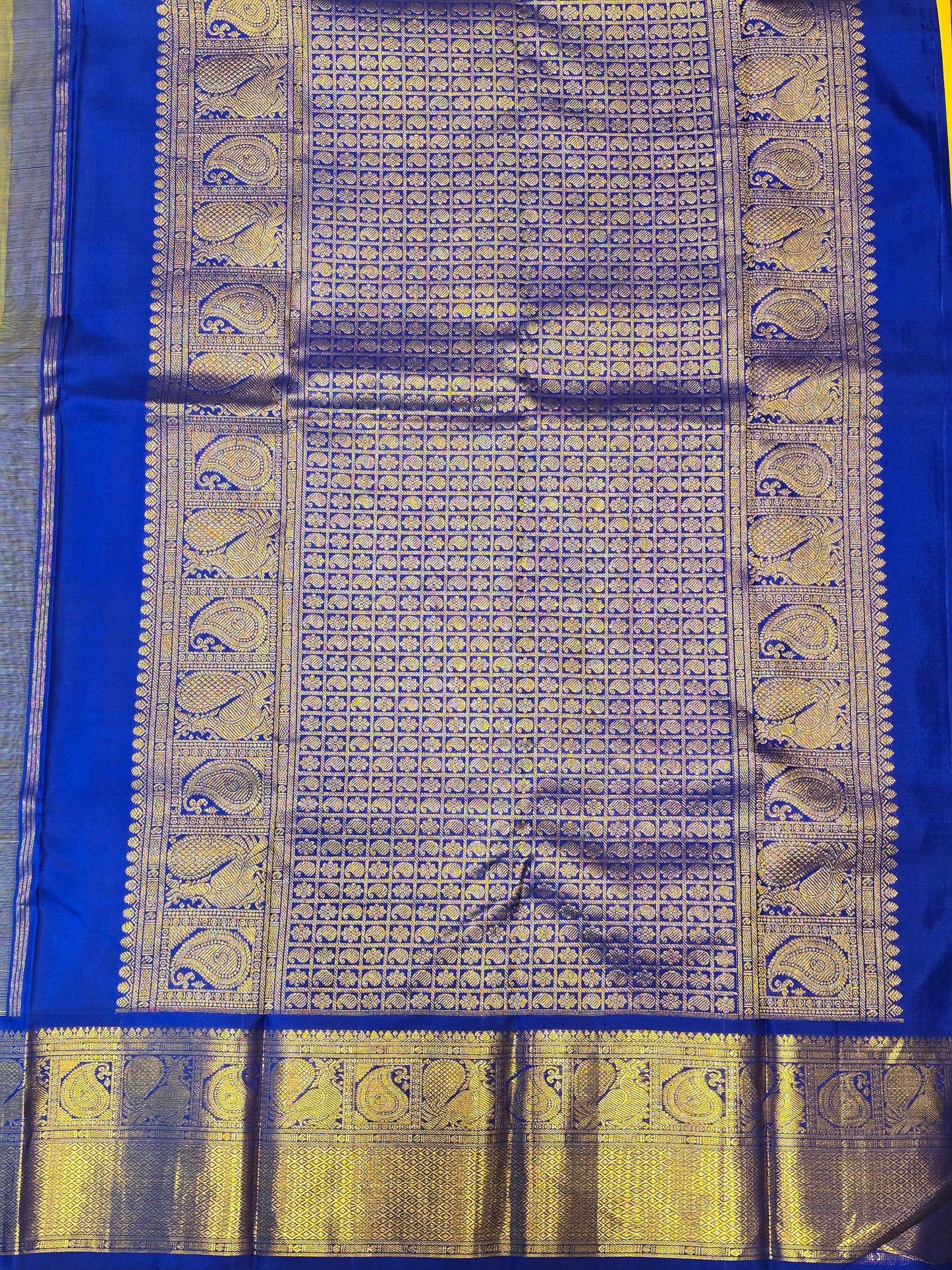 Pure Kanjivaram Silk Saree with Peacock Motifs