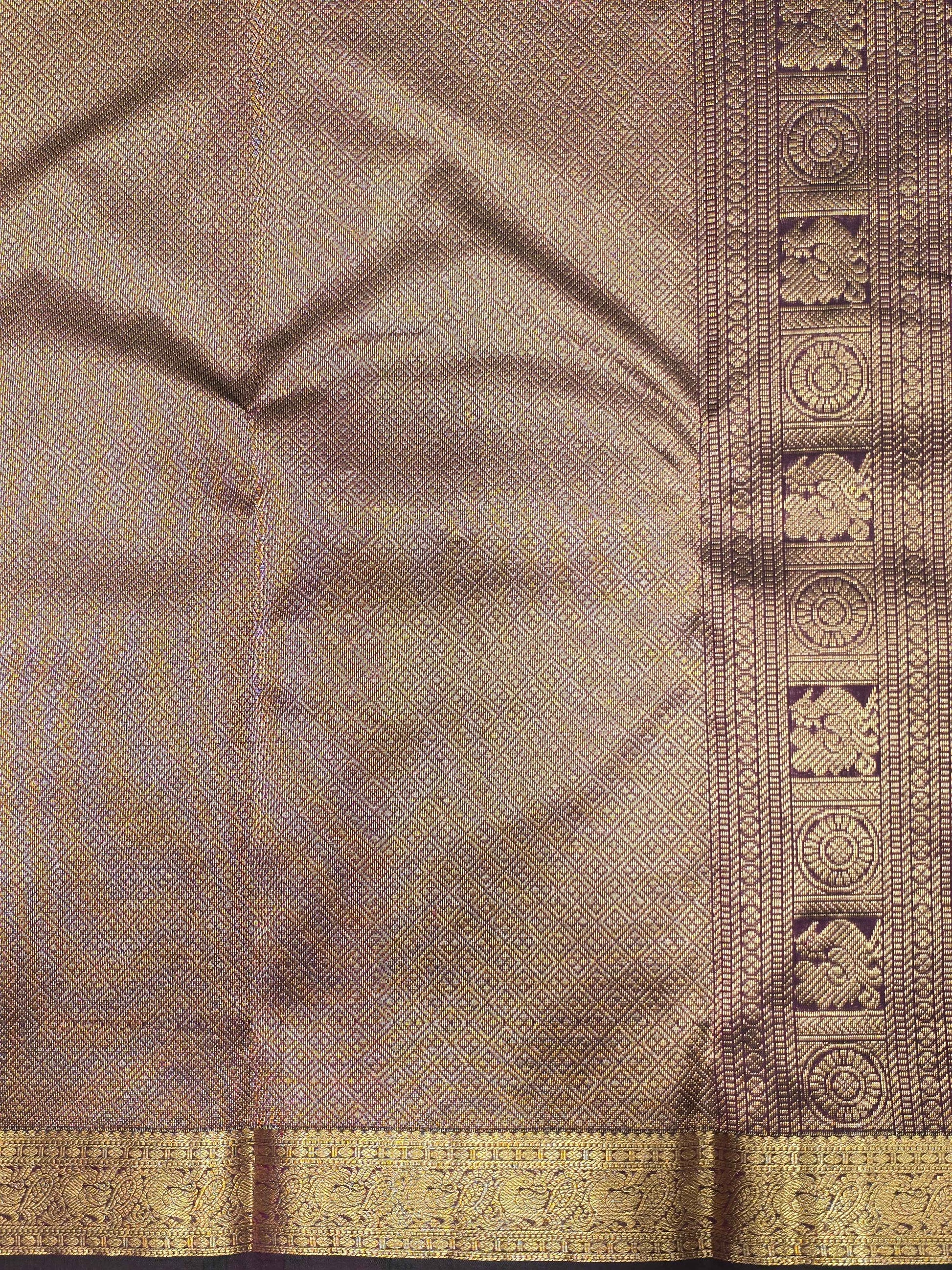 Pure handloom kanjivaram saree with peacock design