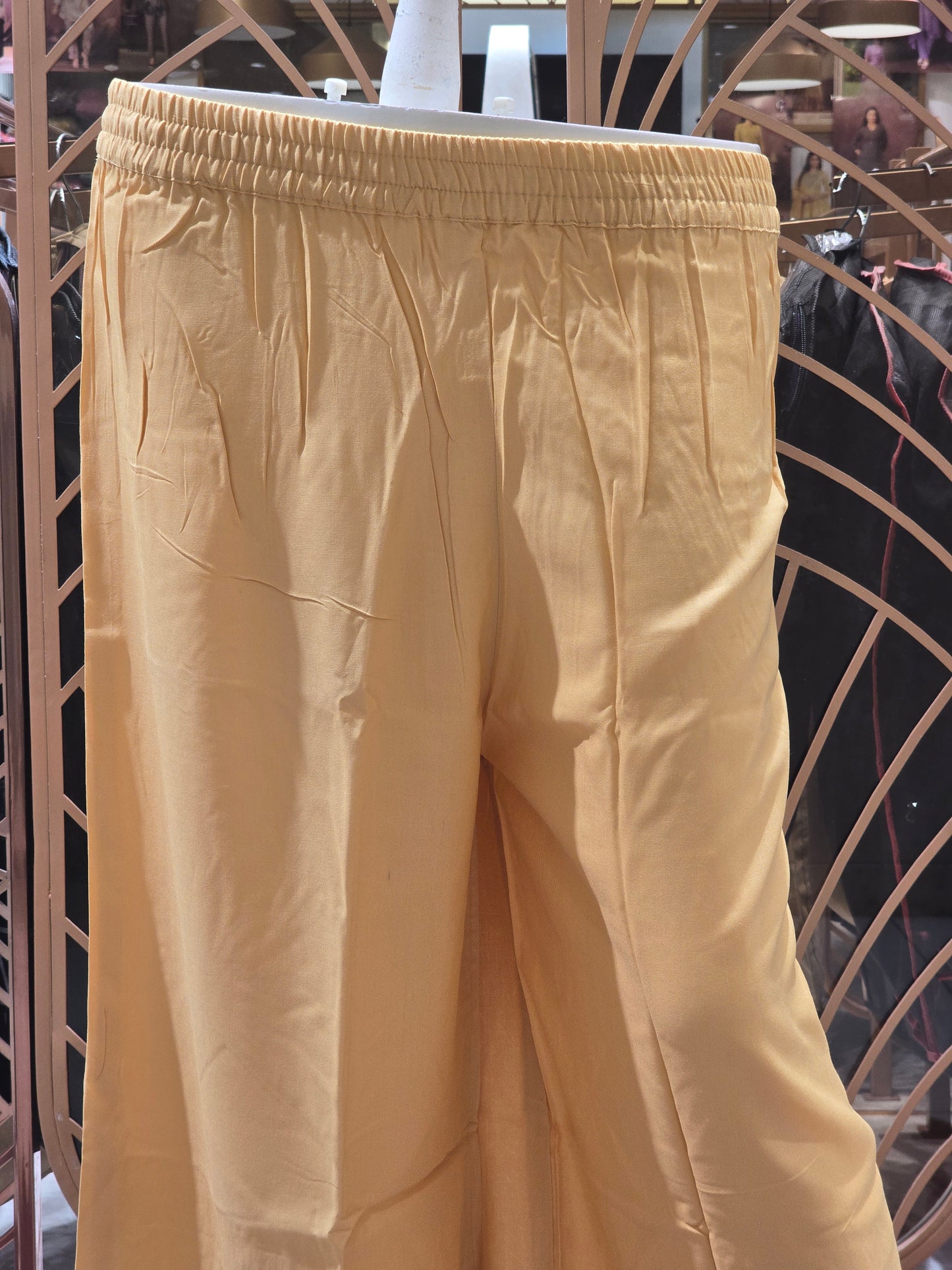 Pista Green Cotton Palazzo Pants for Women