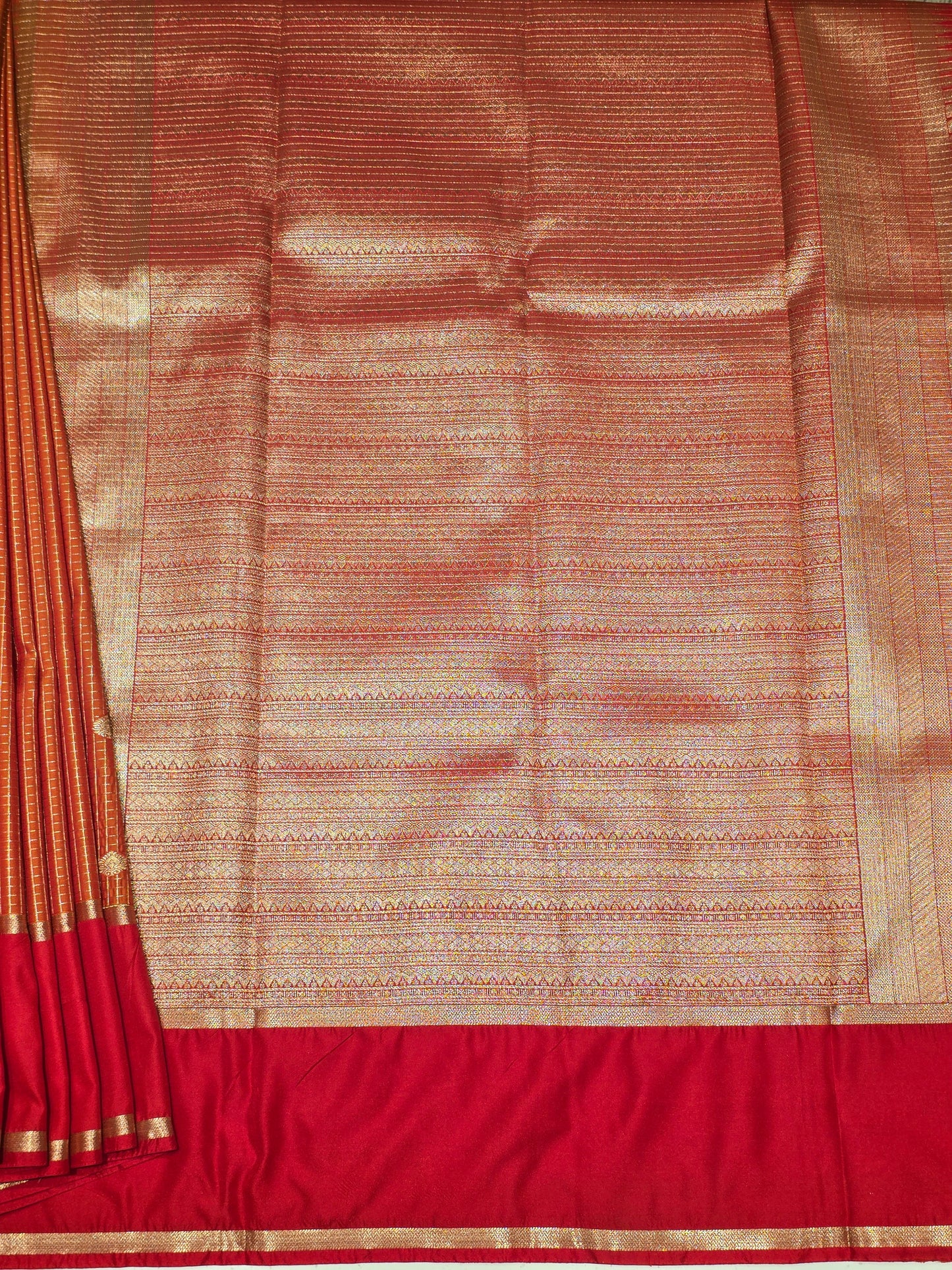 Semi kanjivaram saree with checked pattren and betex border