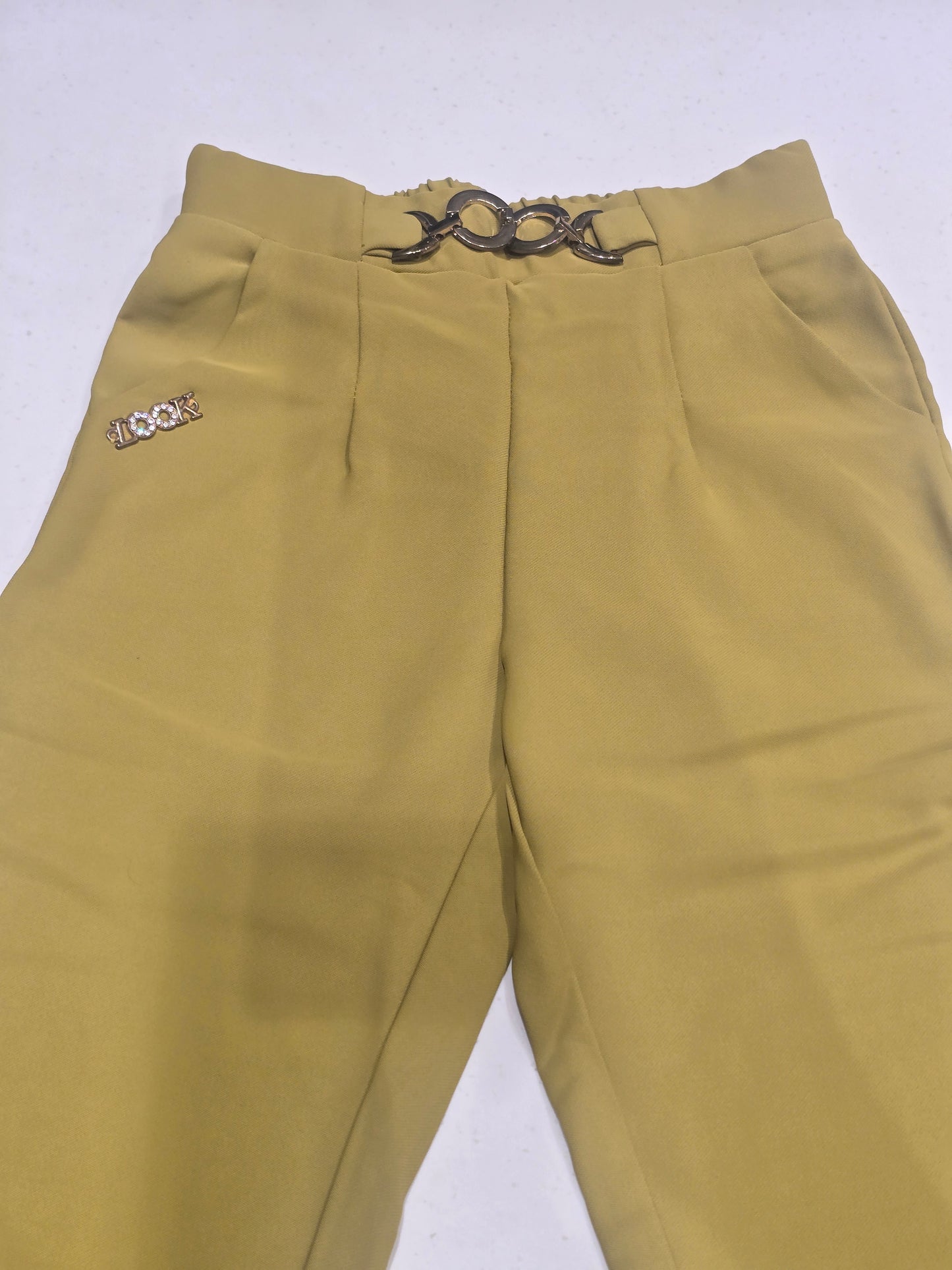 Light Green Stretchable Lycra Pants for Girls
