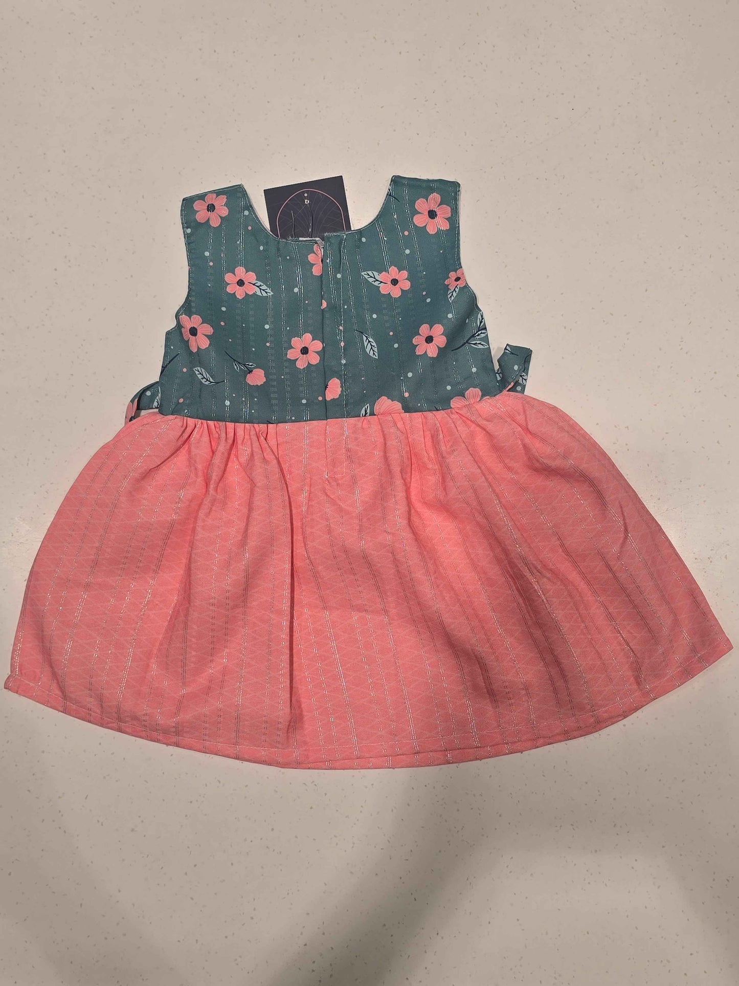 Baby cotton frock functionality designed  as standard casual summer wear or a simple daily playtime outfit