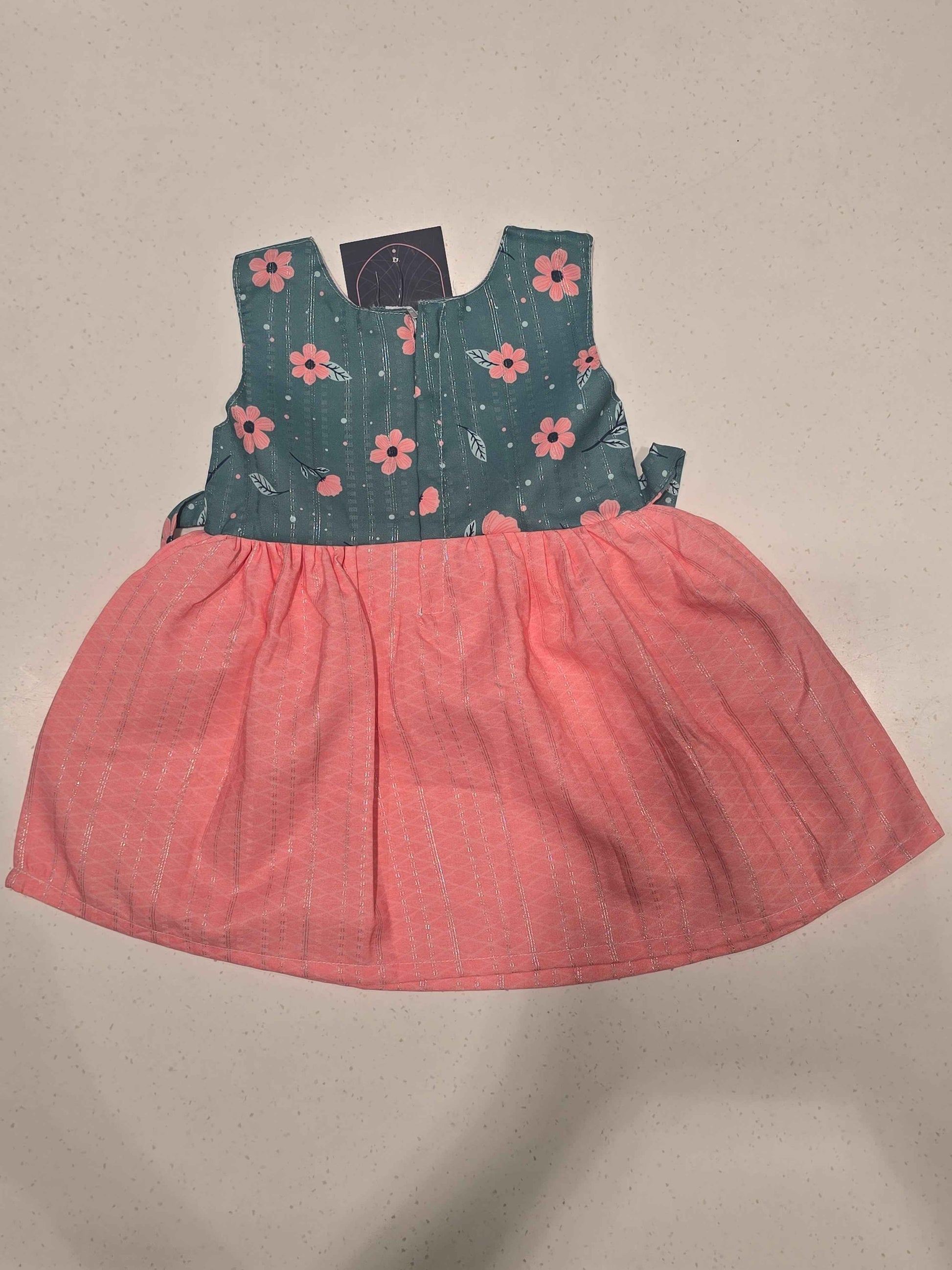 Baby cotton frock functionality designed  as standard casual summer wear or a simple daily playtime outfit