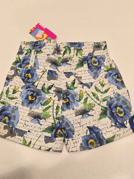 Girls Printed Hosiery Shorts with Pockets