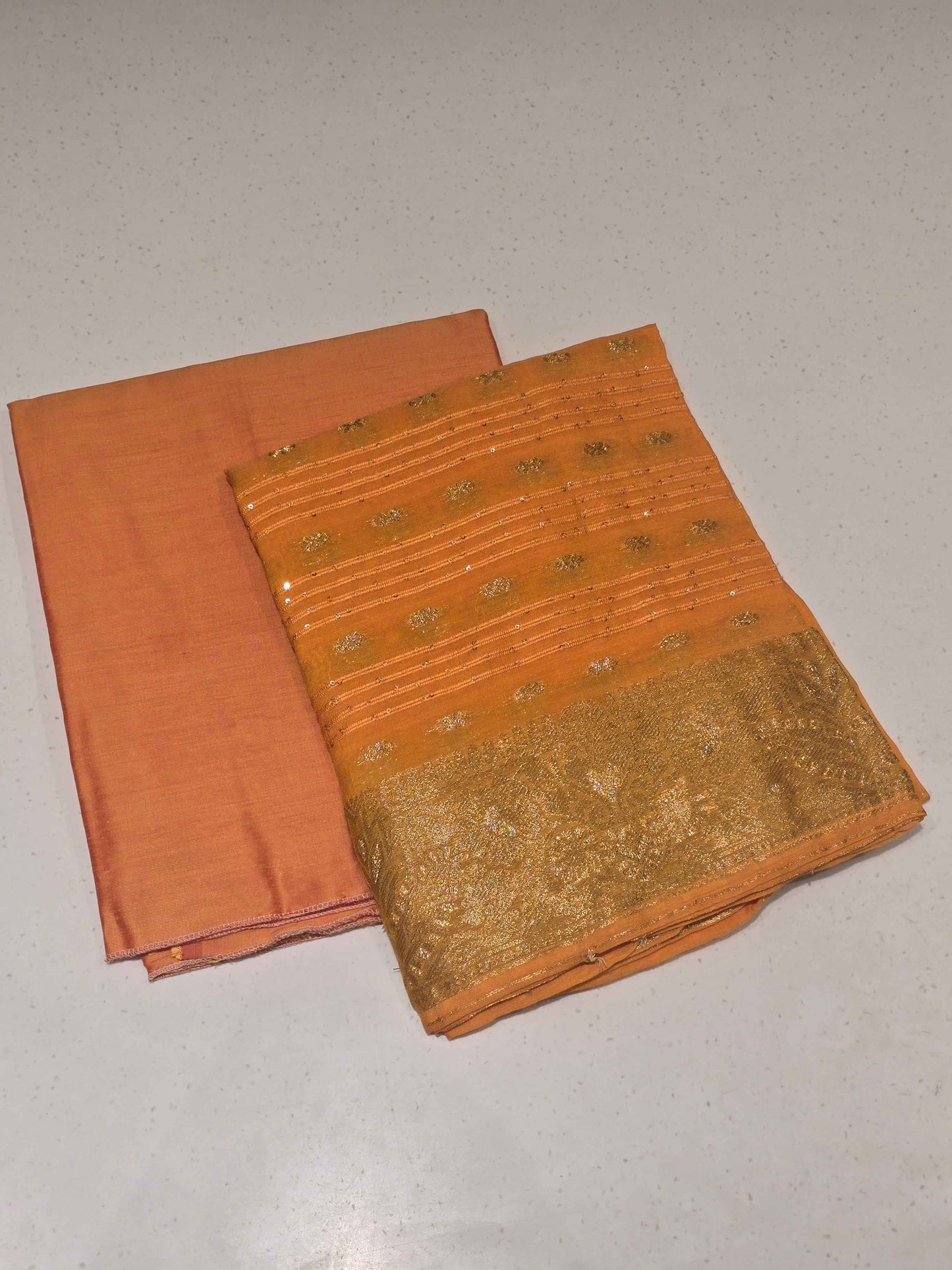 Printed Cotton dress material for women with sequin Dupatta