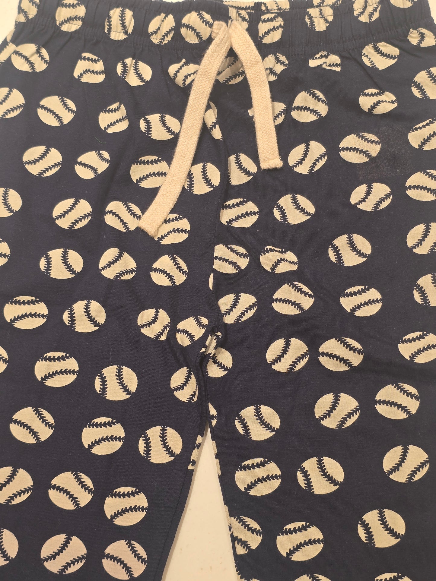 Boys Blue Cotton ¾ Elastic Waist Bottom