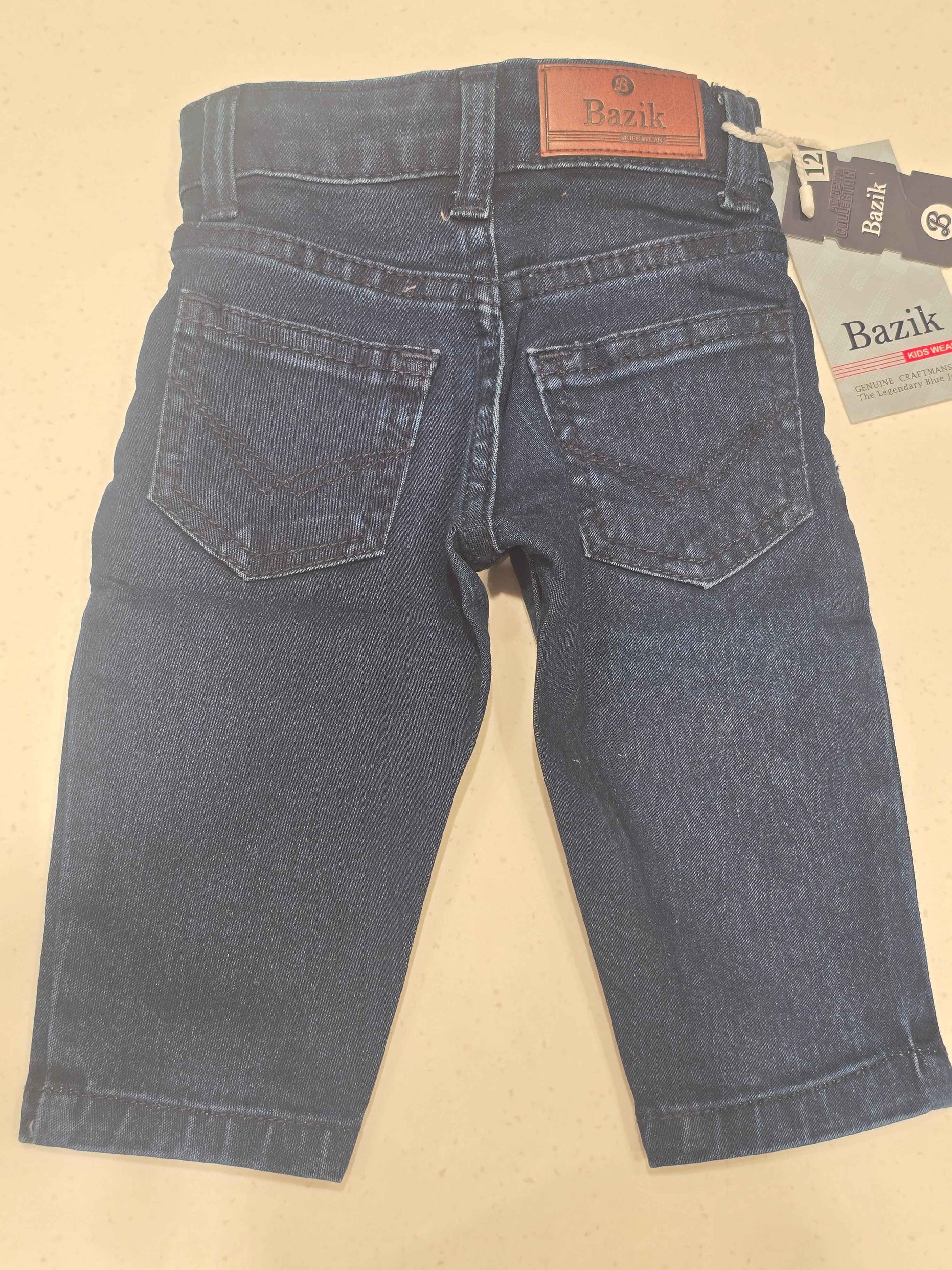 Denim material blue color jeans for baby girl