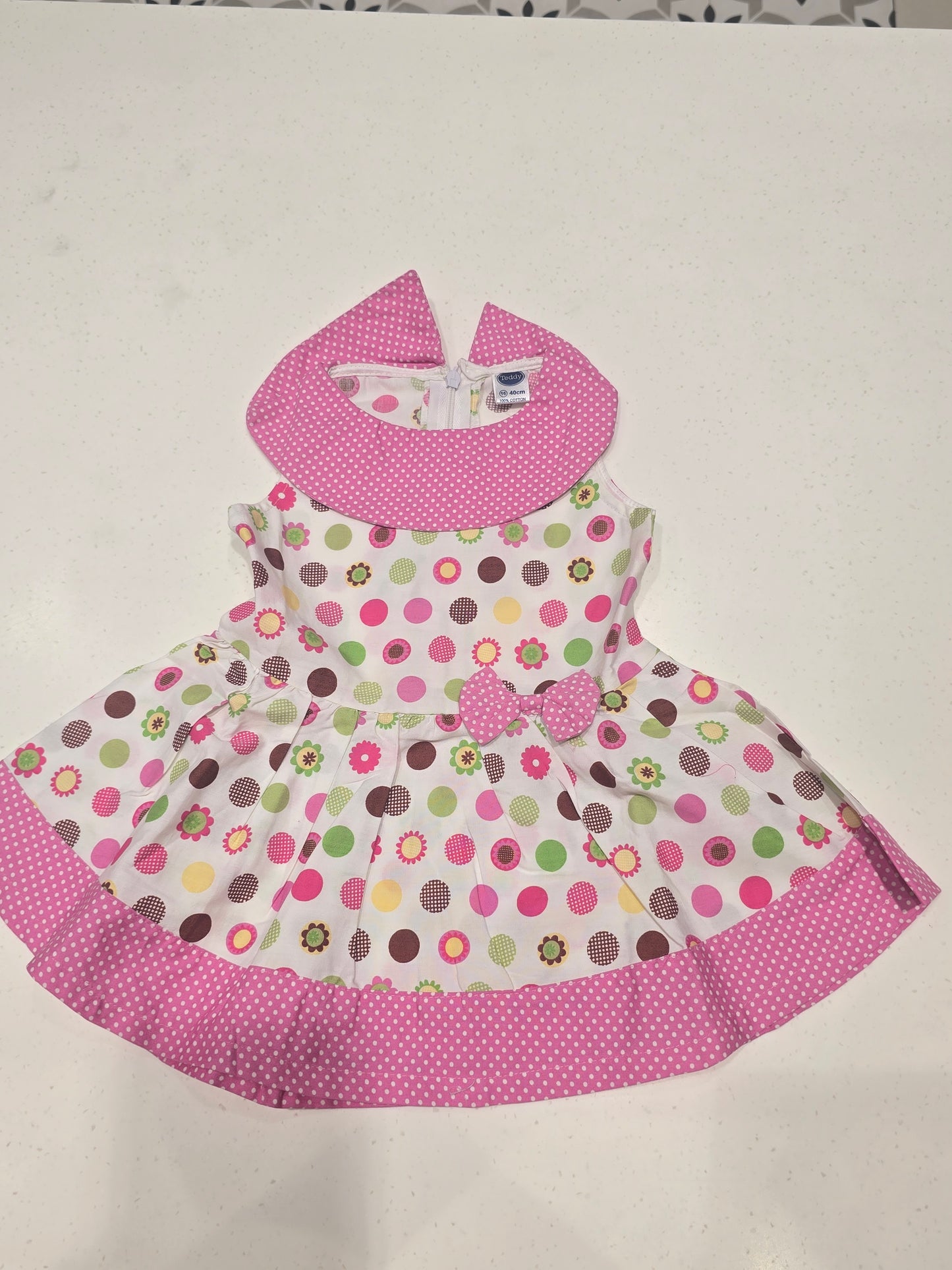 Baby Girl Multi Colour Cotton Frock