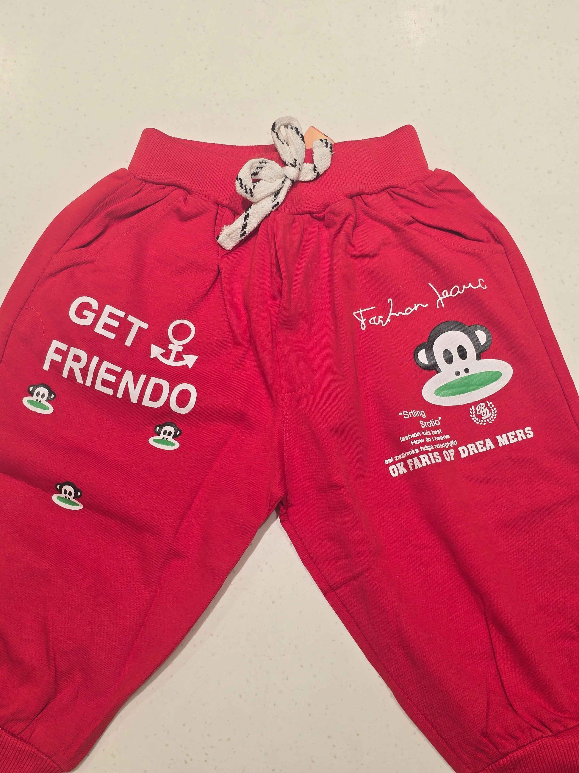 Cotton material Rama blue color ¾ with rubber prints