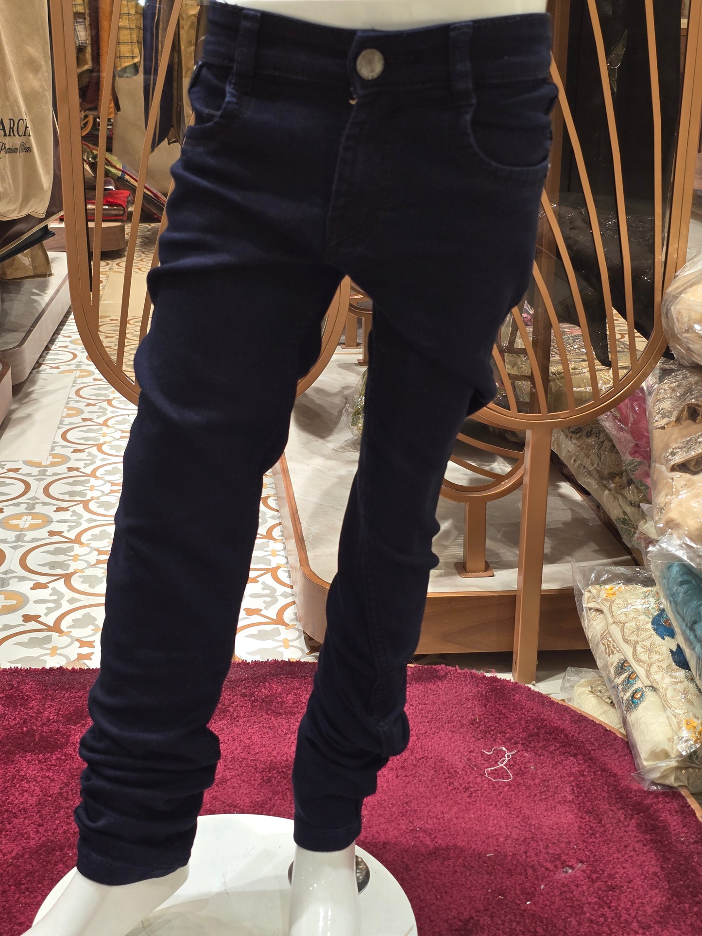 Boys Dark Blue Denim Stretchable Jeans