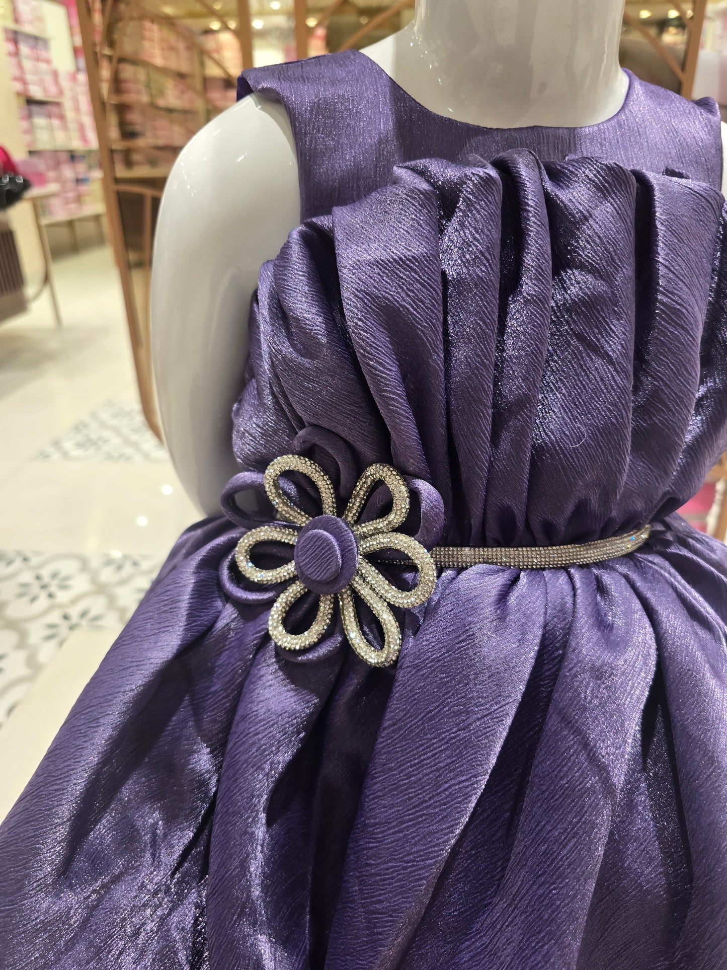 Crepe Silk short frock Birthday Party Wear Frock for Girls – Sleeveless, 1pc, Soft Crepe Fabric