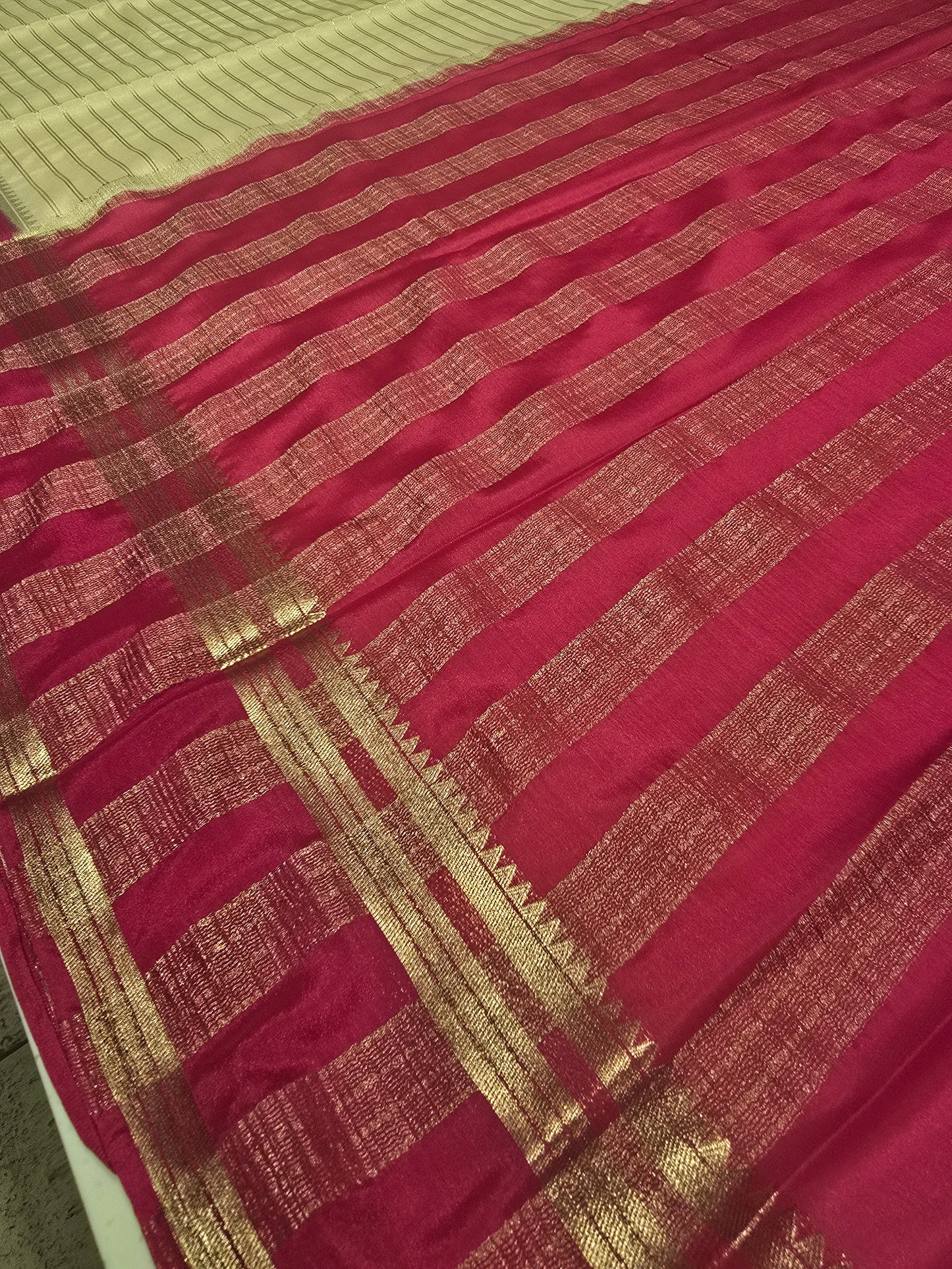 Graceful Semi Crepe Silk Saree with Zari Bentex Border | Elegant Festival & Daily Wear Saree for Women