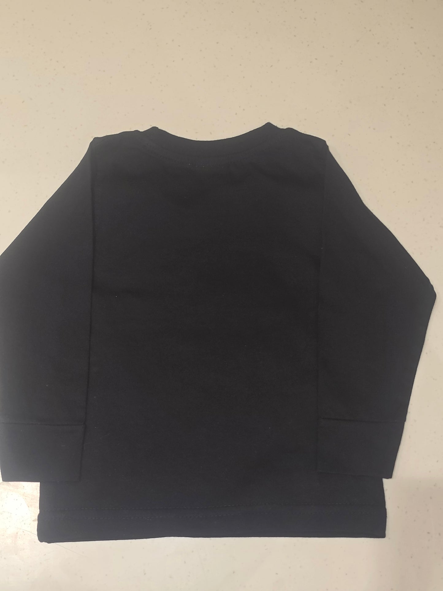 Cotton material black colour printed t-shirt