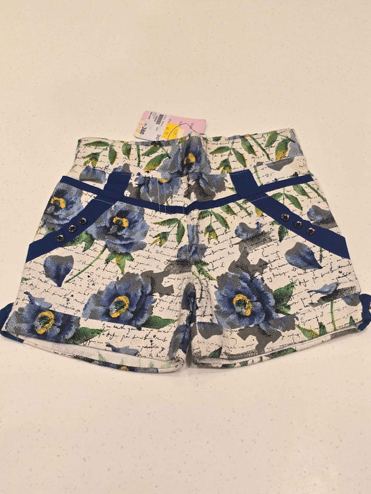 Girls Printed Hosiery Shorts with Pockets