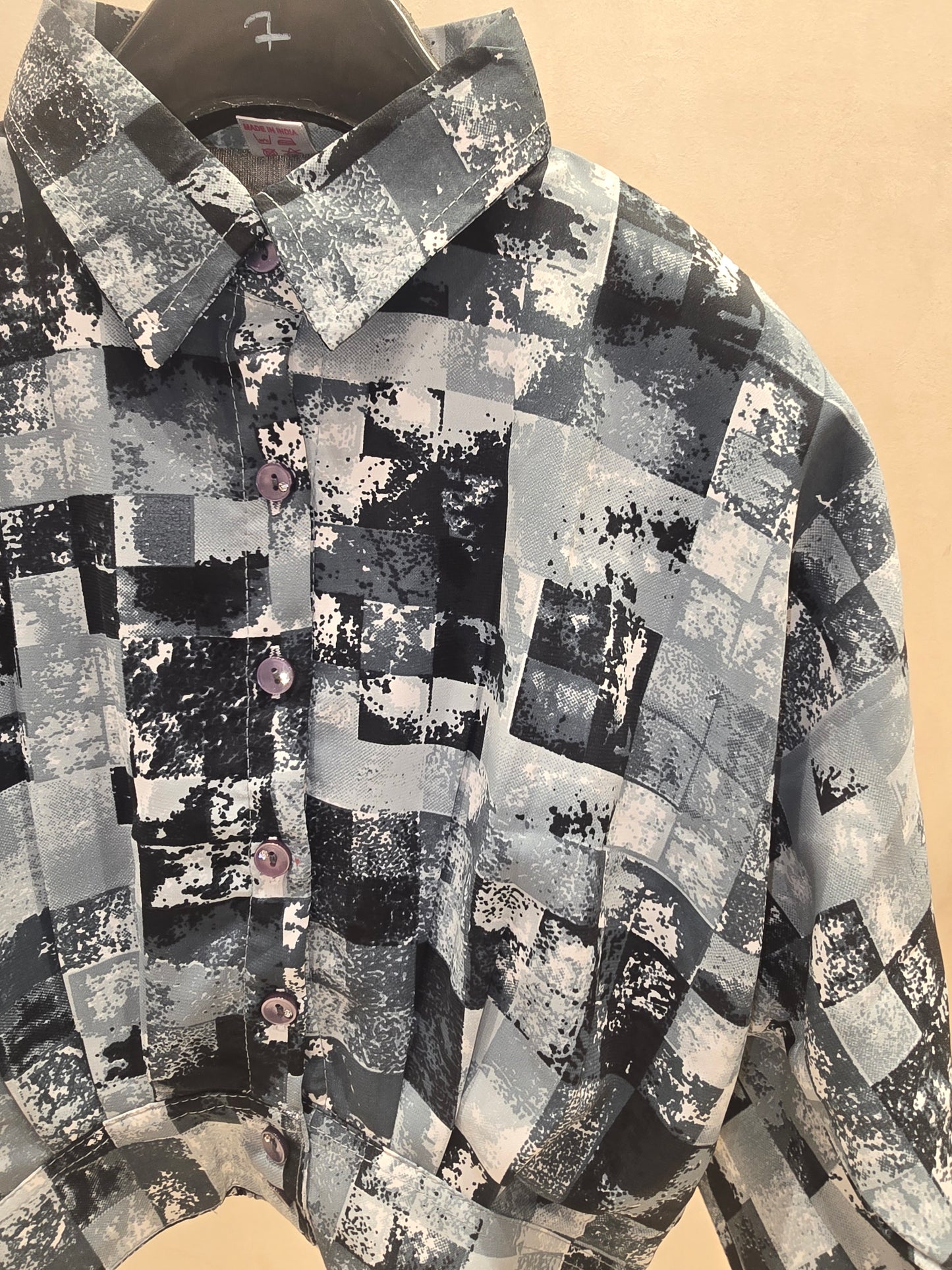 Girl Multi Colour Checked Chiffon Western Top