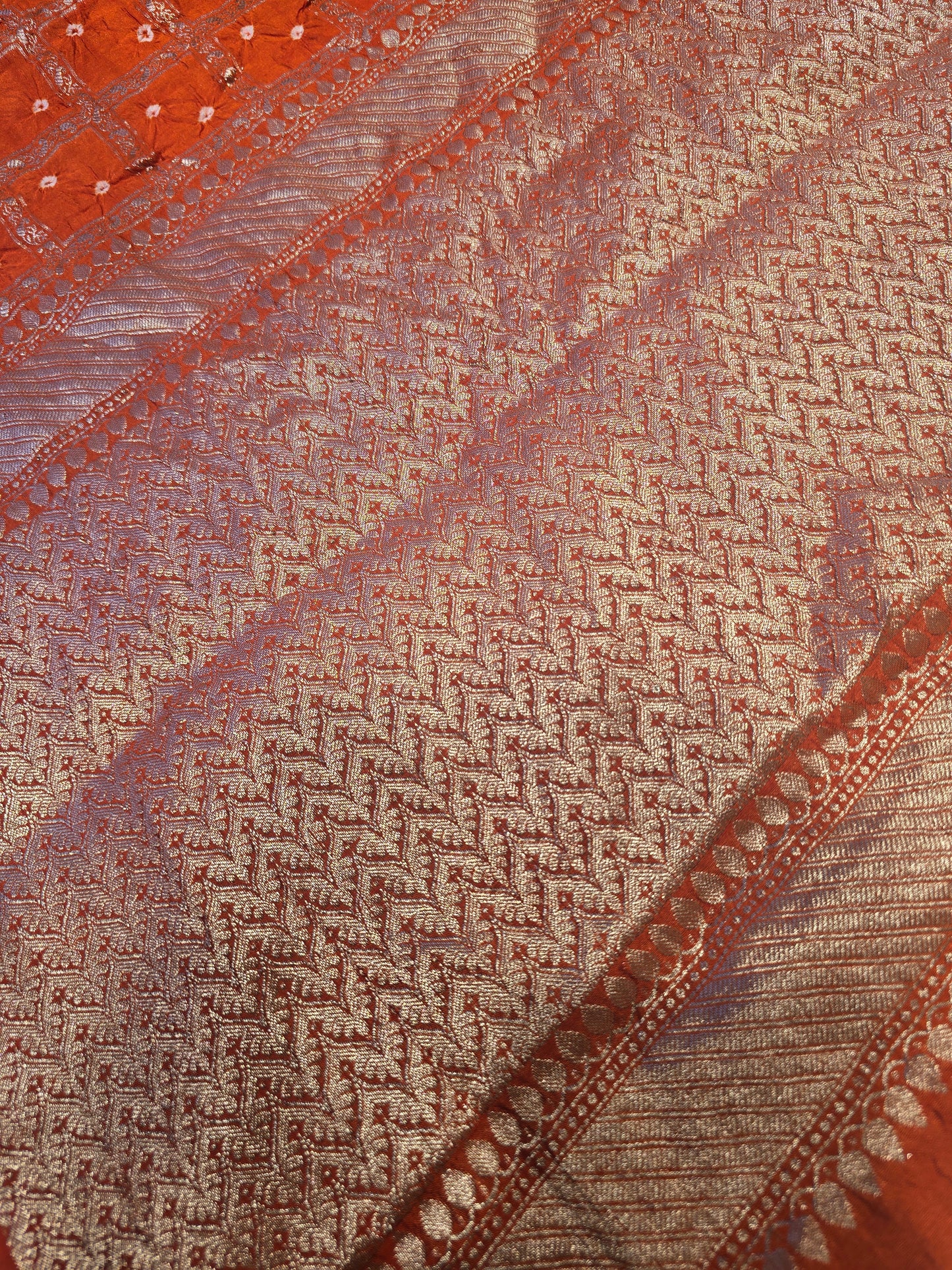 Crush Bandhini Silk Saree with Checked Pattern and Butta Motifs | Lightweight Festive & Daily Wear Saree