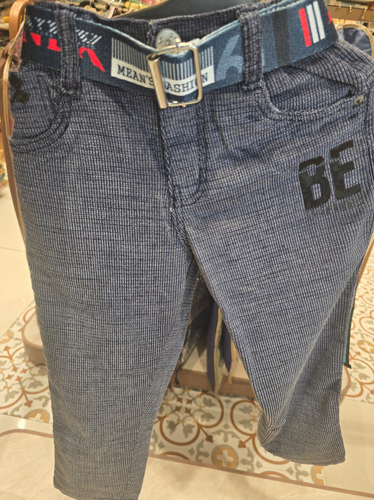 Imported Fabric Boys Jeans Pant with Stylish Belt – Comfortable Summer Wear