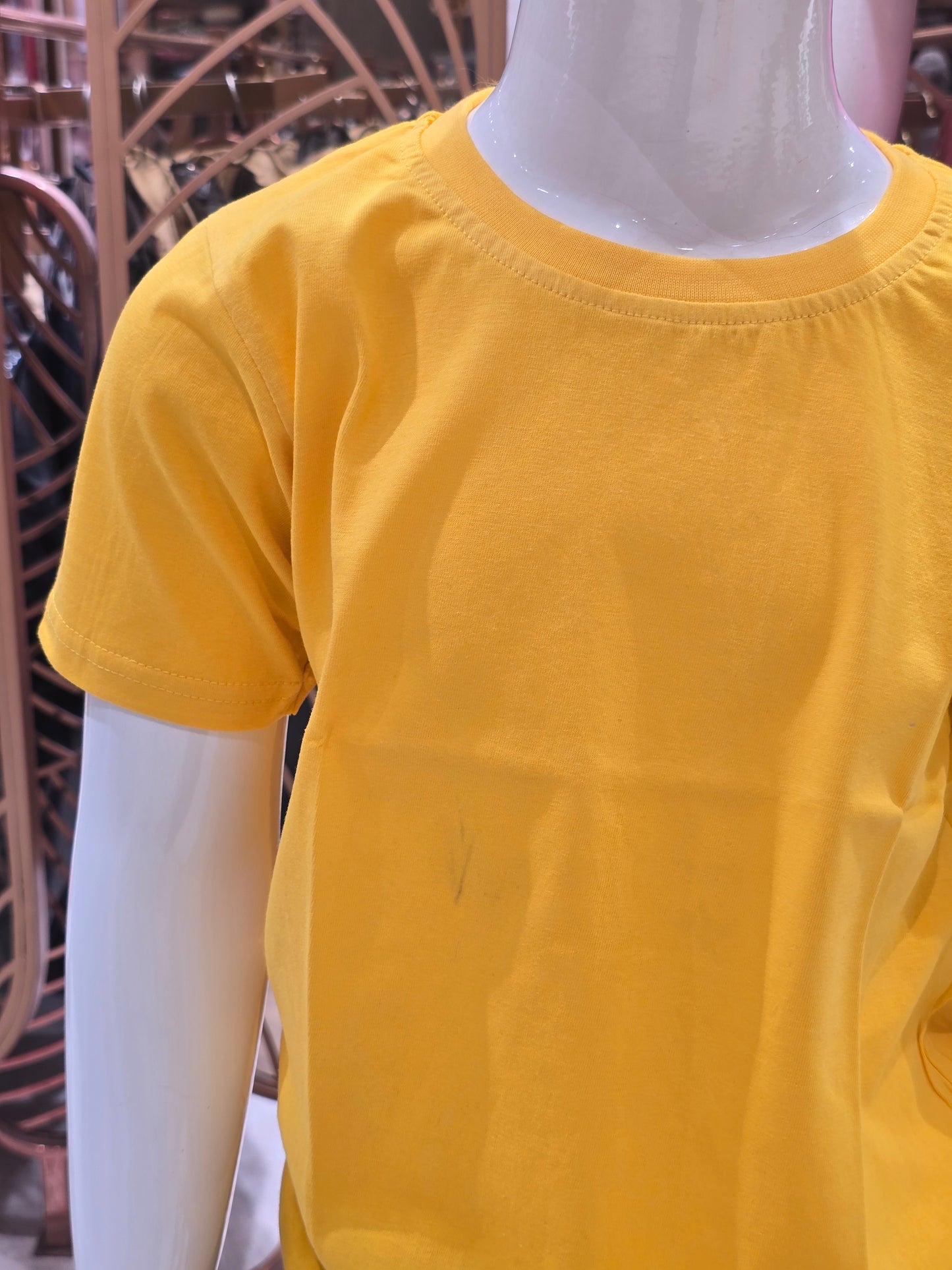 Boys Plain Lycra T-Shirt with Half Sleeves