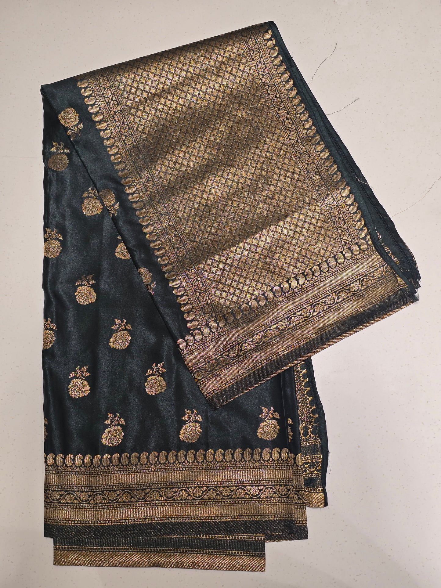 Women Peach Tissue Silk Semi Stitched Half Saree Set