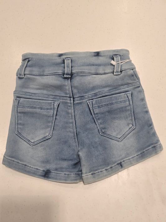 Girls Blue Denim Stylish Shorts